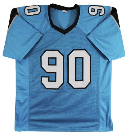 Julius Peppers "HOF 2024, 2002 DROY" Signed Teal Pro Style Jersey BAS Witnessed