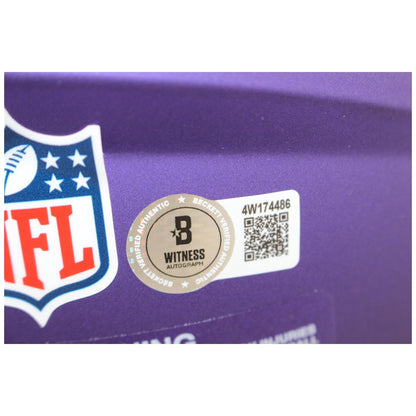 Justin Jefferson Autographed Minnesota Vikings Pro Tribute Helmet Beckett 52890