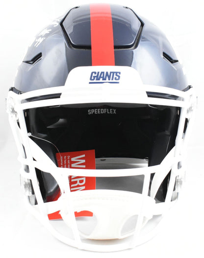Lawrence Taylor Harry Carson Signed Giants F/S SpeedFlex Helmet HOF- Beckett W