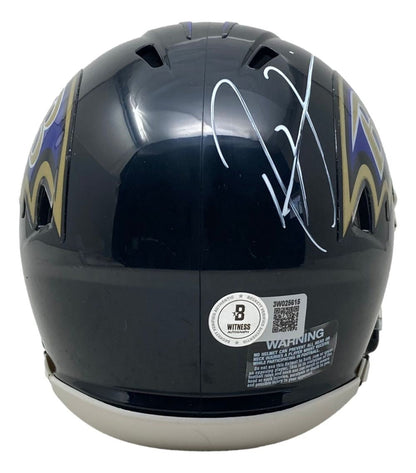 Ray Lewis Signed Baltimore Ravens Mini Speed Helmet BAS
