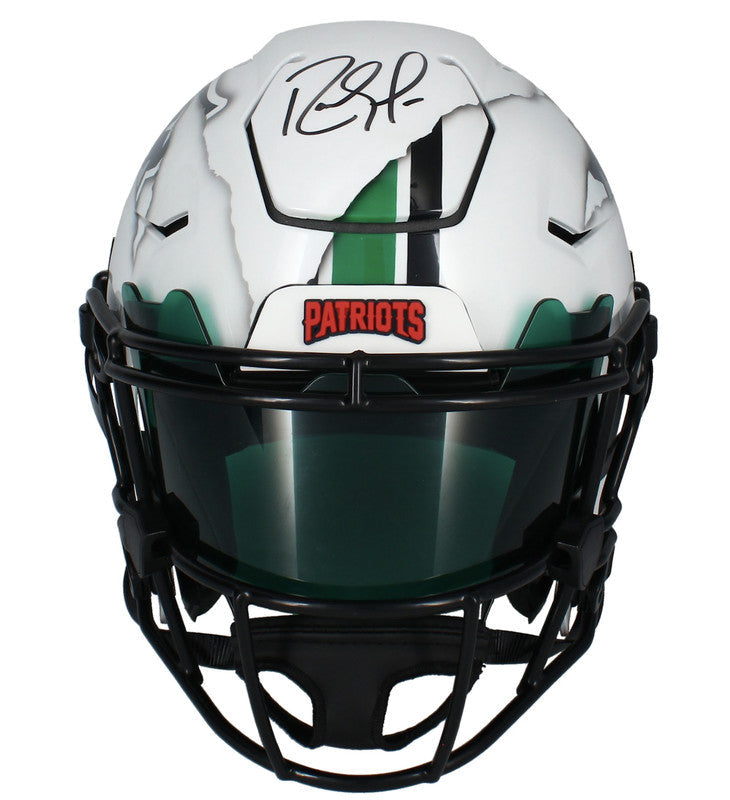 Randy Moss Autographed Patriots / Marshall Ripped Speedflex Helmet Beckett