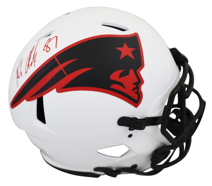Patriots Rob Gronkowski Signed Lunar Full Size Speed Proline Helmet BAS Witness