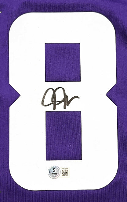 Justin Jefferson Minnesota Vikings Signed Purple Nike Game Jersey BAS Beckett