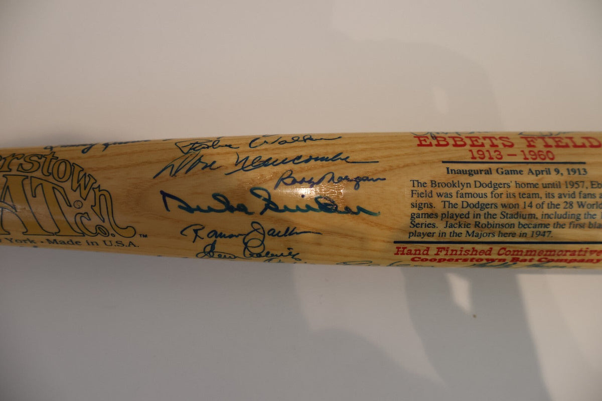 Brooklyn Dodgers/Ebbets Field Commemorative Bat w/ 47 Signatures PSA/DNA LOA