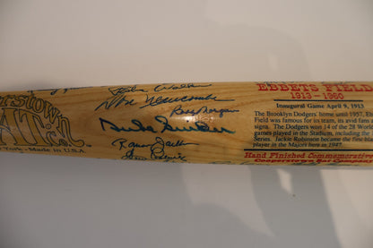 Brooklyn Dodgers/Ebbets Field Commemorative Bat w/ 47 Signatures PSA/DNA LOA