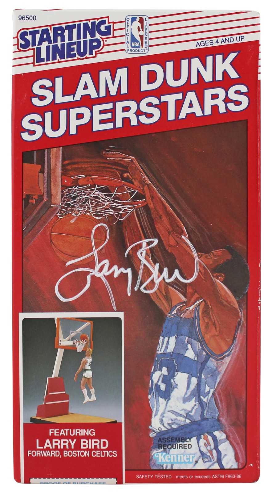Celtics Larry Bird Signed Sealed 1989 Starting Lineup Slam Dunk BAS W #2W012588