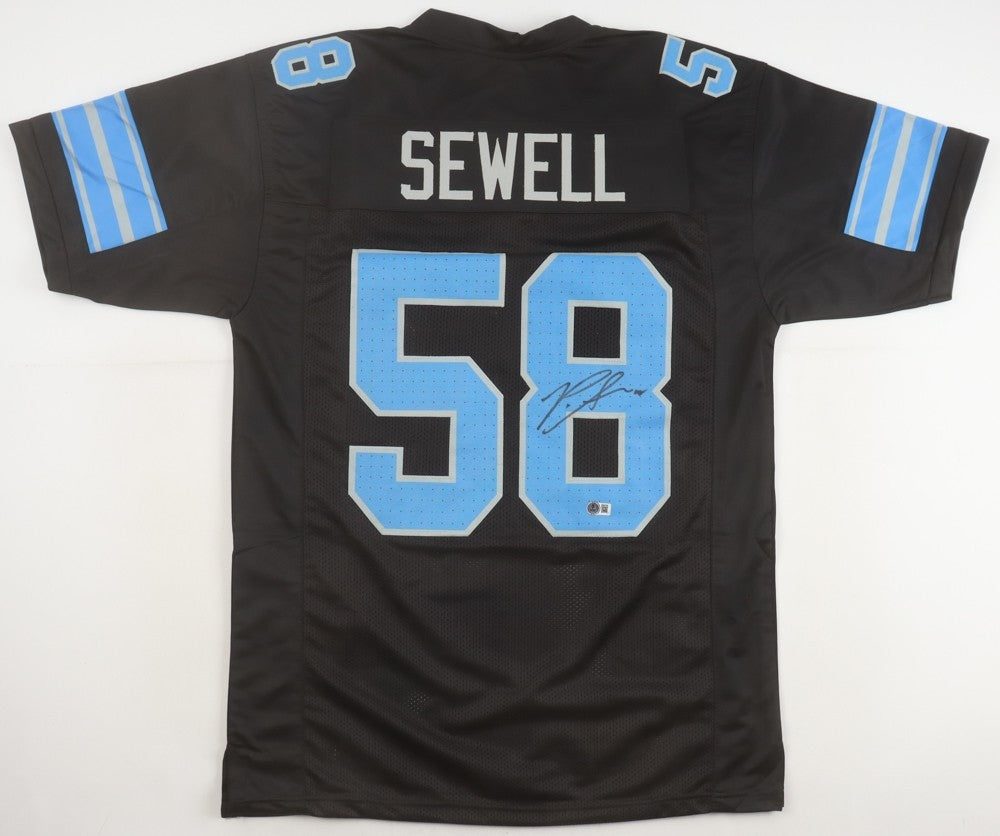 Penei Sewell Signed Detroit Lions Alternate Jersey Beckett 2021 #7 Draft Pick OT