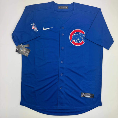 Autographed/Signed Rick Sutcliffe Chicago Blue Baseball Jersey Beckett BAS COA