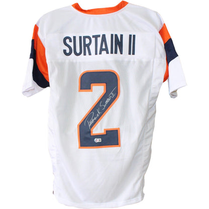 Patrick Surtain Autographed Pro Style sz XL White Jersey Beckett Witness 53125