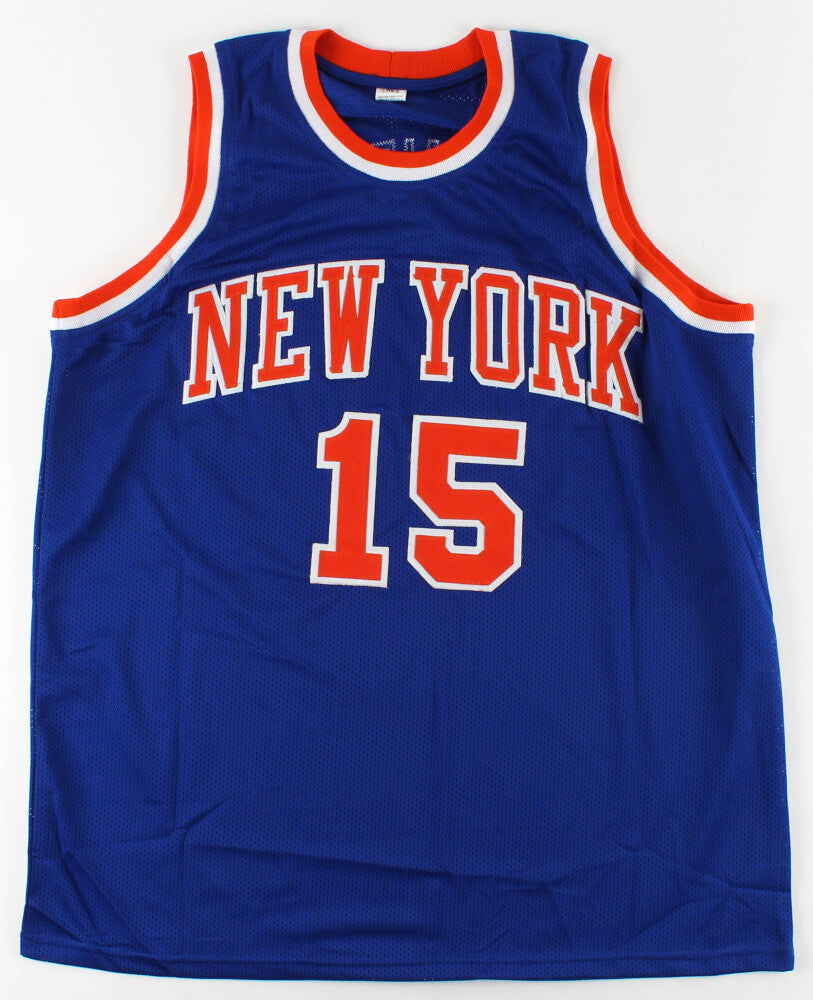 Earl Monroe Signed Knicks Jersey (PSA COA) 4xNBA All-Star / 1973 World Champs