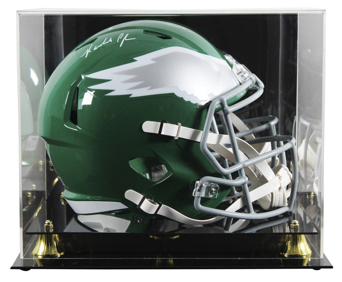 Eagles Randall Cunningham Signed 1974-95 TB F/S Speed Rep Helmet W/ Case BAS Wit