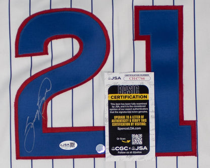 Sammy Sosa Signed Russell Athletic Chicago Cubs Diamond Collction Jersey JSA COA