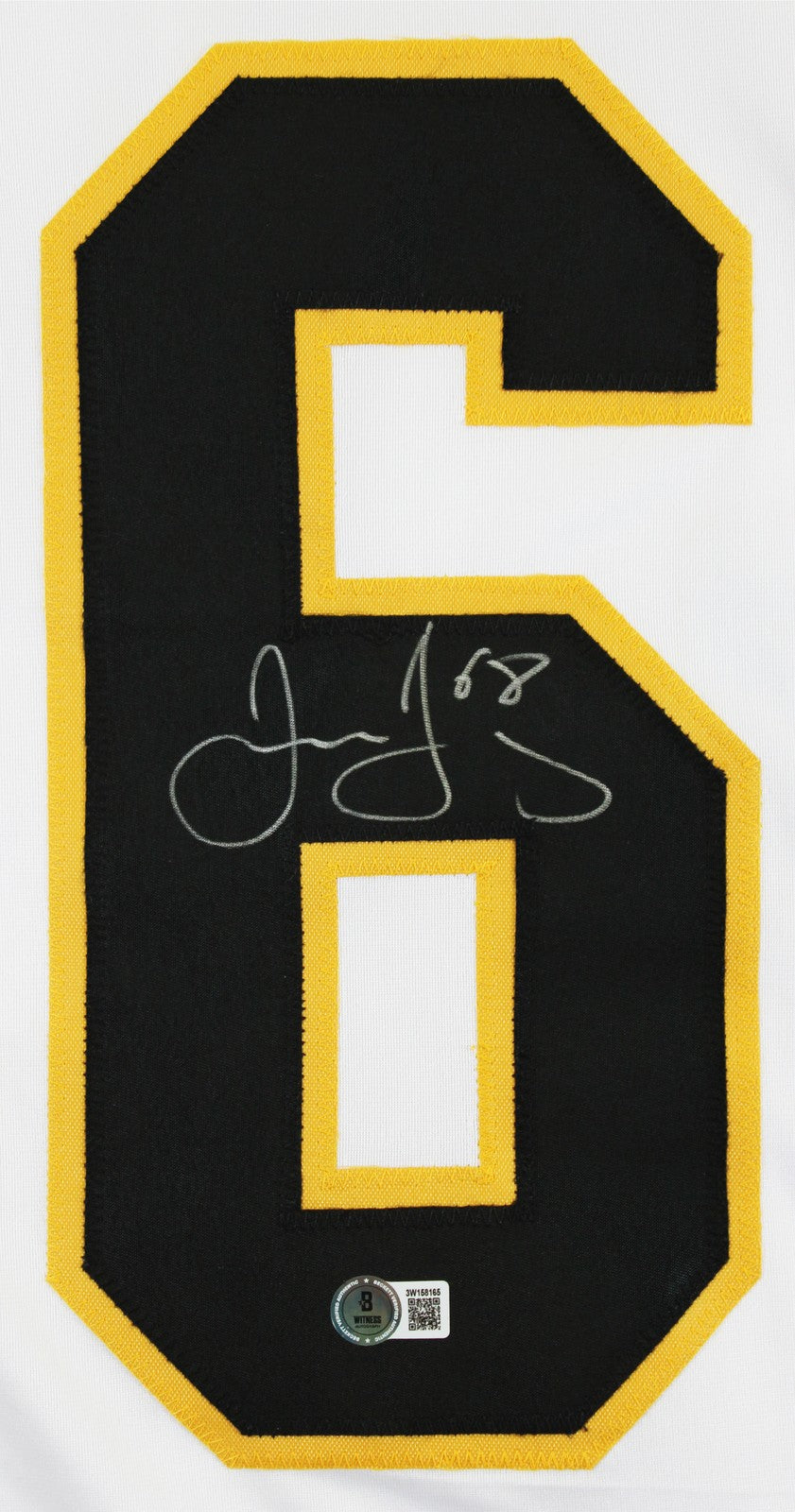 Jaromir Jagr Authentic Signed White Pro Style Jersey Autographed BAS Witnessed