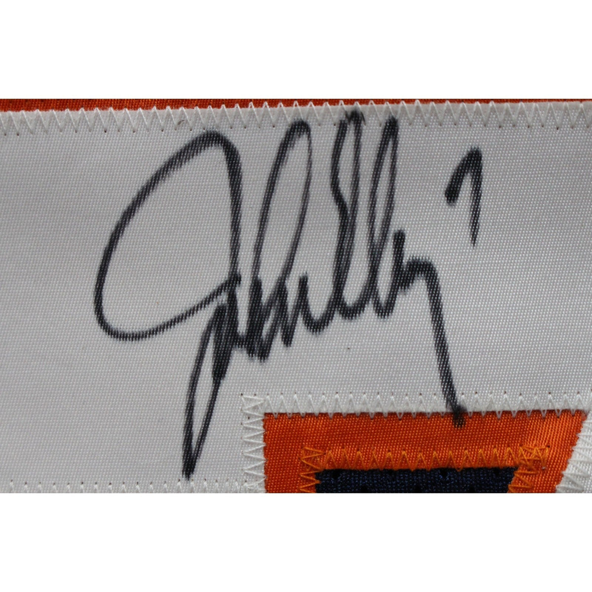 John Elway Autographed Denver Broncos Nike Sz 48 Blue Jersey Beckett 52849