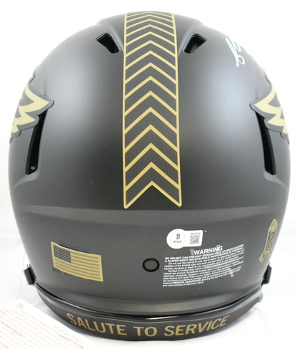 A.J. Brown Signed Eagles F/S Salute 2025 Speed Authentic Helmet - Beckett W Holo
