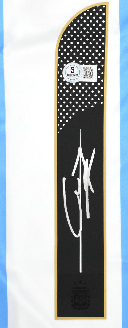 Alejandro Garnacho Autographed Argentina Home Soccer Jersey #17 -Beckett Holo *M