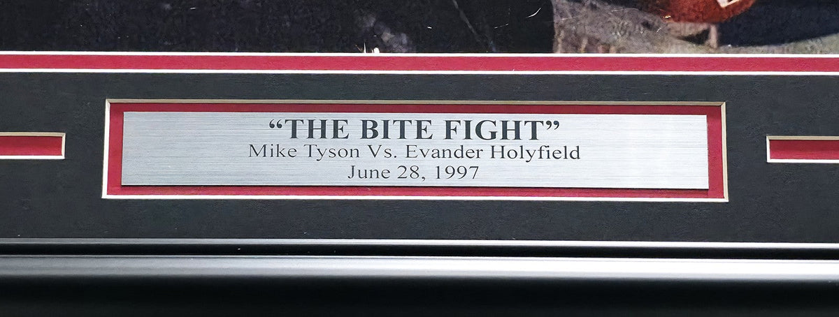Mike Tyson & Evander Holyfield Autographed Framed 16x20 Photo (Damaged) JSA WPP5