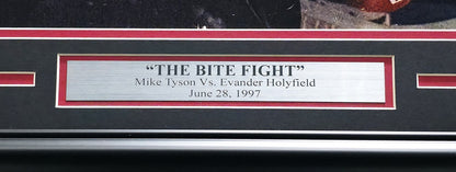 Mike Tyson & Evander Holyfield Autographed Framed 16x20 Photo (Damaged) JSA WPP5