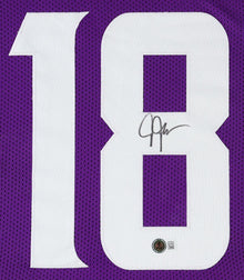 Justin Jefferson Signed Minnesota Vikings 35"x 43" Framed Jersey (Beckett) W.R.