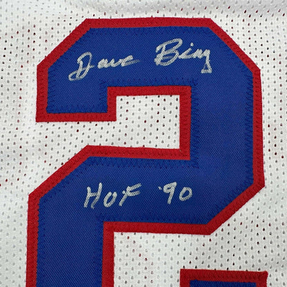 Framed Autographed/Signed Dave Bing HOF 90 35x39 Detroit White Jersey BAS COA
