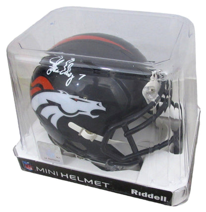 John Elway HOF Signed/Auto Mini Football Helmet Denver Broncos Beckett 200054