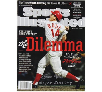 Pete Rose Signed Cincinnati Reds Sports Illustrated Magazine "The Dilemma"
