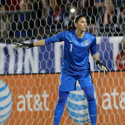 Hope Solo Signed Team USA Women's Soccer Gradient Blue Jersey (JSA COA) Goalie