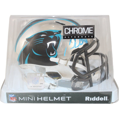 Steve Smith Autographed/Signed Carolina Panthers Mini Helmet Chrome Radtke 53142