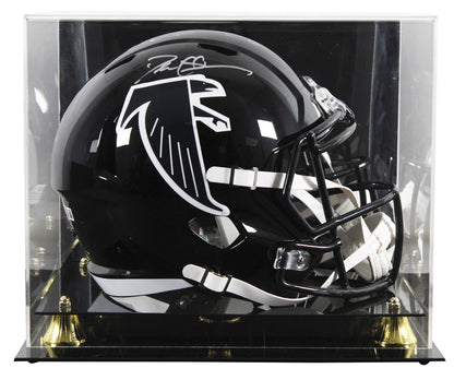 Falcons Deion Sanders Signed 1990-02 TB Full Size Speed Rep Helmet W/ Case BAS W