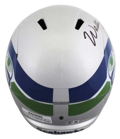 Seahawks Walter Jones "HOF 14" Signed 1983-01 TB F/S Speed Rep Helmet BAS Wit
