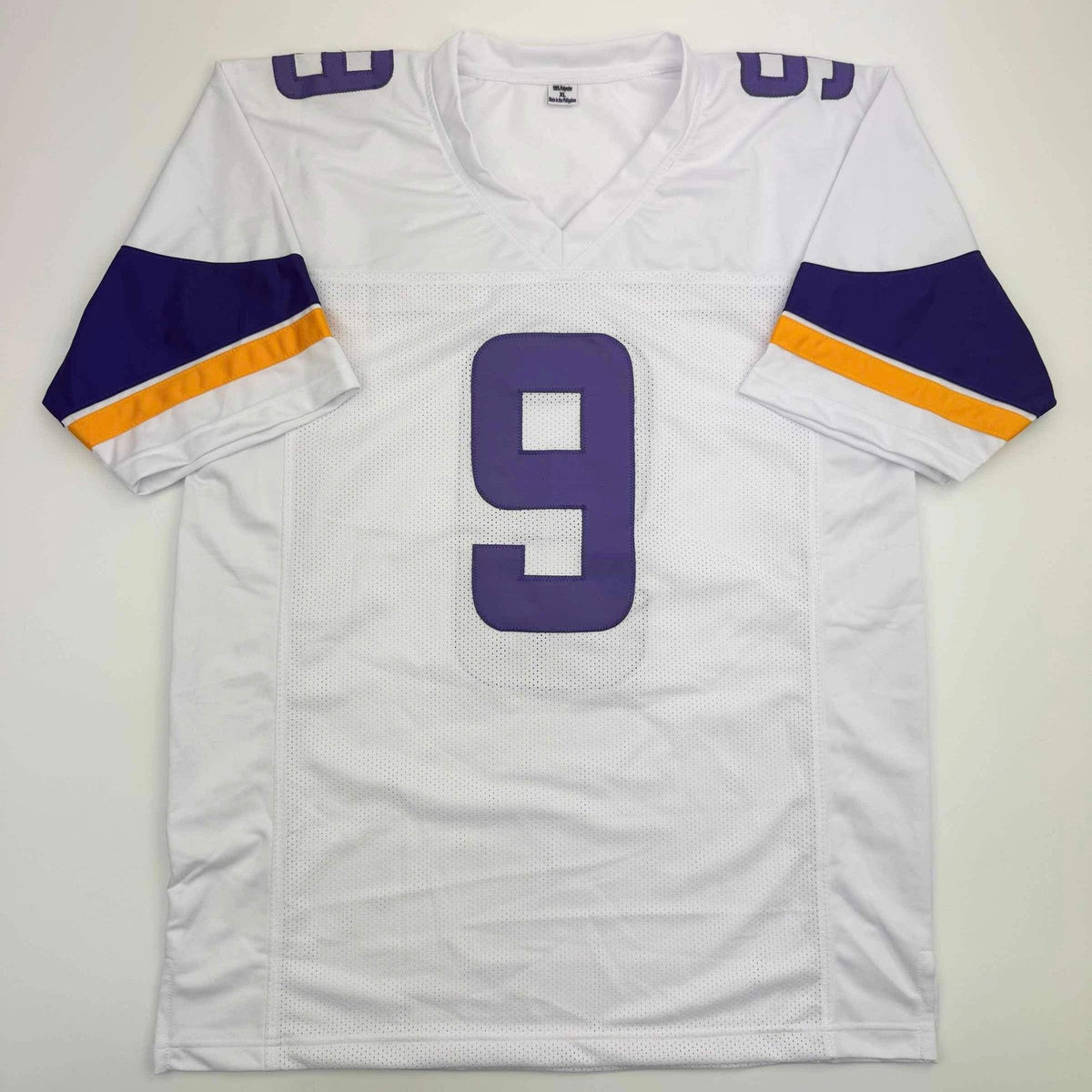 Autographed/Signed J.J. JJ McCarthy Minnesota White Jersey Beckett BAS COA