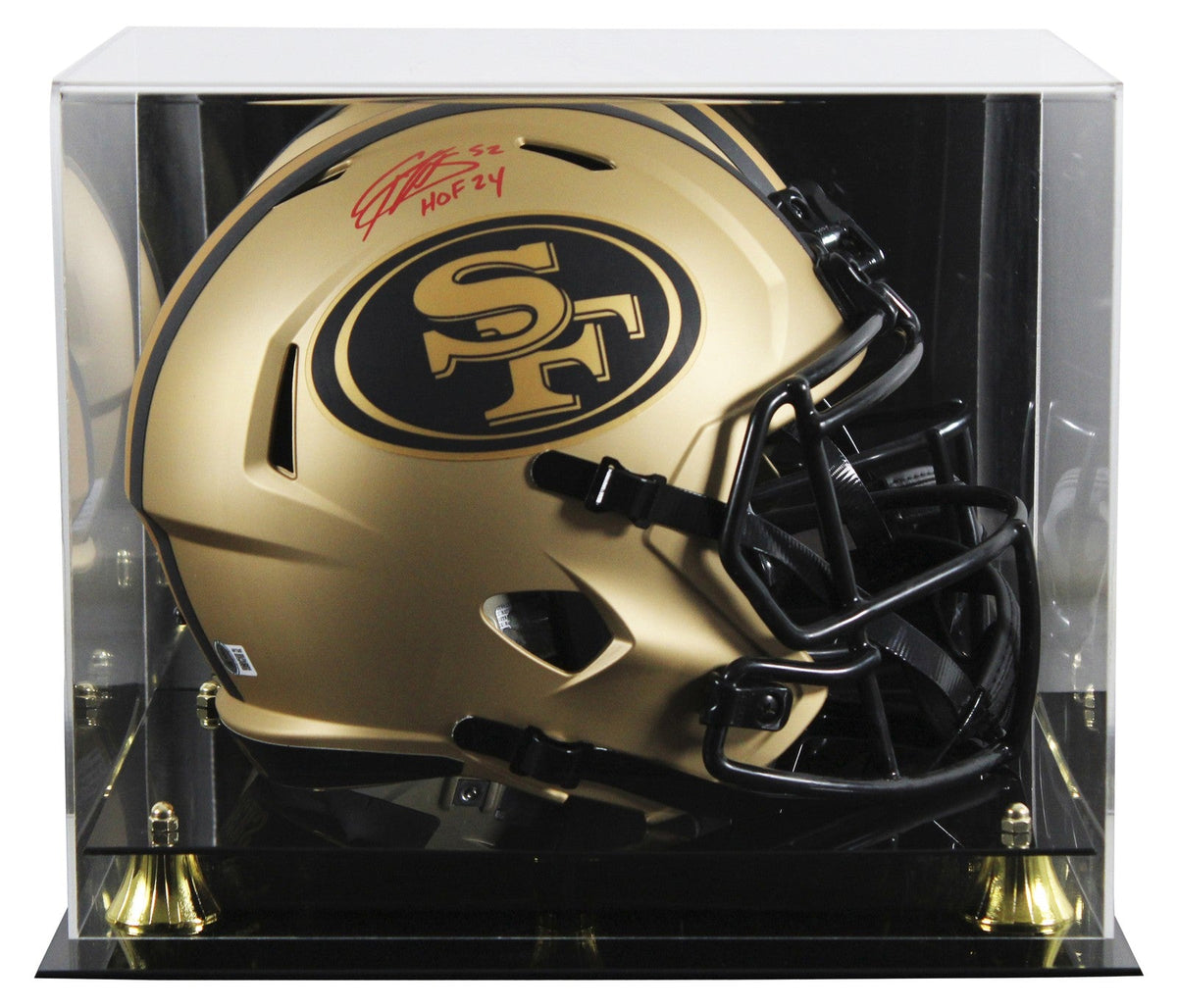 49ers Patrick Willis "HOF 24" Signed Rave F/S Speed Rep Helmet W/ Case BAS Wit