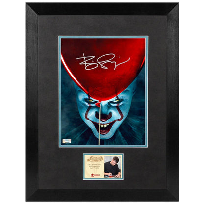 Bill Skarsgard Autographed 2017 IT Pennywise You'll Float Too 8x10 Framed Photo