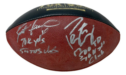 Peyton Manning Brett Favre Signed NFL 70K 500 TD Duke Football Fanatics+Radke