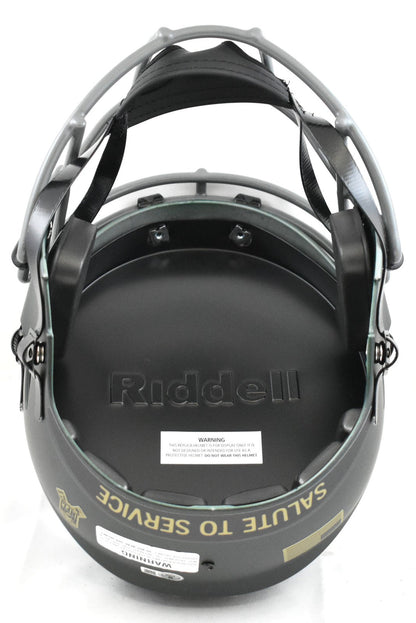 A.J. Brown Autographed Eagles F/S Salute 2025 Speed Helmet - Beckett W Hologram